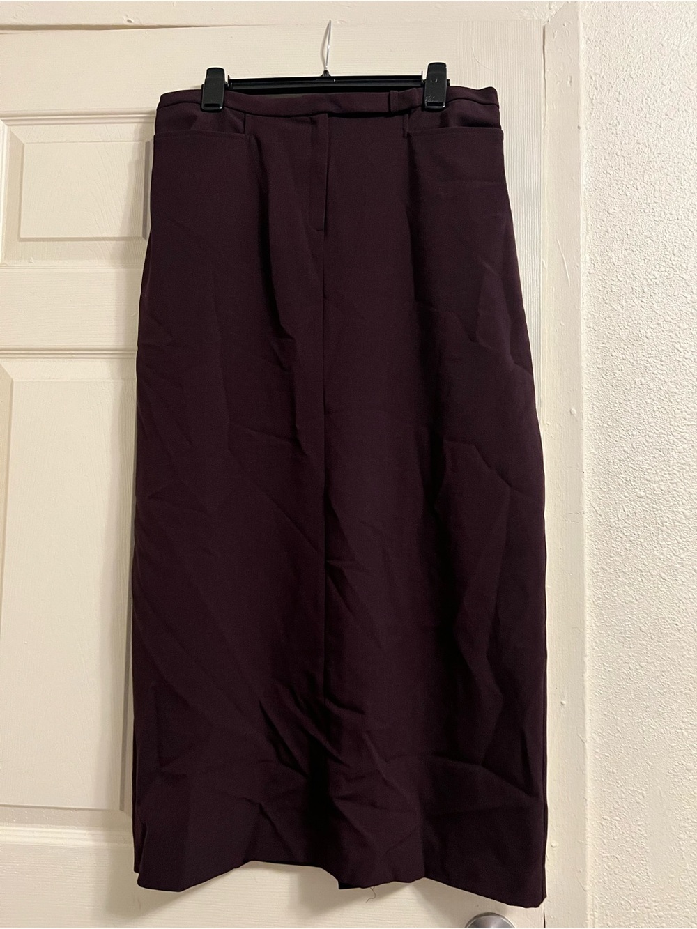 Vintage 90s Norton McNaughton Plum Maxi Skirt Size 14 Office Siren Whimsigoth